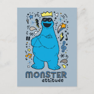 Sesamstraße Cookie Monster - Monster Attitude Postkarte