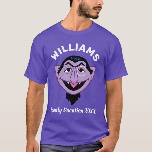 Sesamstraße | Count von Count Family Vacation T-Shirt (Vorderseite)