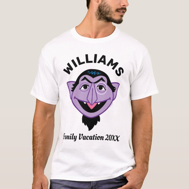 Sesamstraße | Count von Count Family Vacation T-Shirt (Vorderseite)