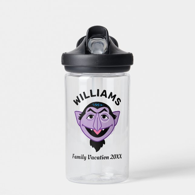 Sesamstraße | Count von Count Family Vacation Trinkflasche (Vorne)