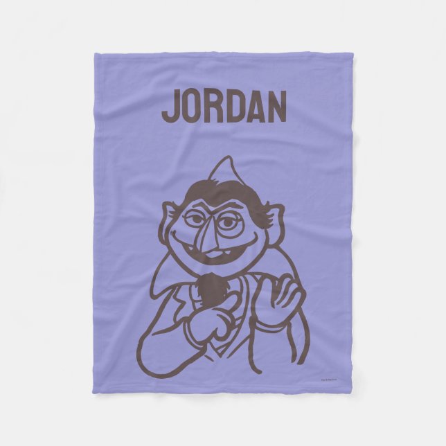 Sesamstraße | Count von Count | Name hinzufügen Fleecedecke (Vorderseite)