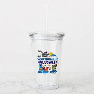 Sesamstraße Countdown bis Halloween Acryltrinkbecher