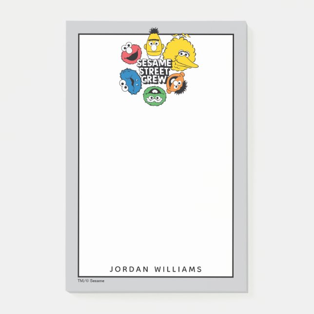 Sesamstraße-Crew | Name hinzufügen Post-it Klebezettel (Vorderseite)