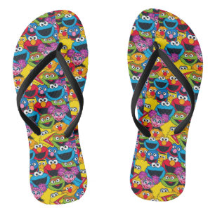 Sesamstraße Crew Pattern Flip Flops