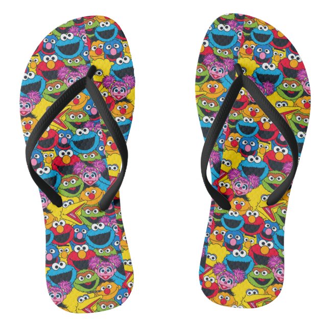 Sesamstraße Crew Pattern Flip Flops (Fußbett)