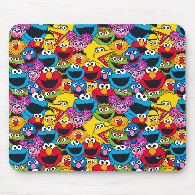 Sesamstraße Crew Pattern Mousepad (Vorne)