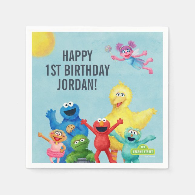 Sesamstraße - Darstellung Serviette (Vorderseite)