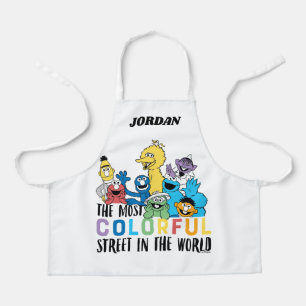 Sesamstraße   Die farbenfrohe Straße Schürze