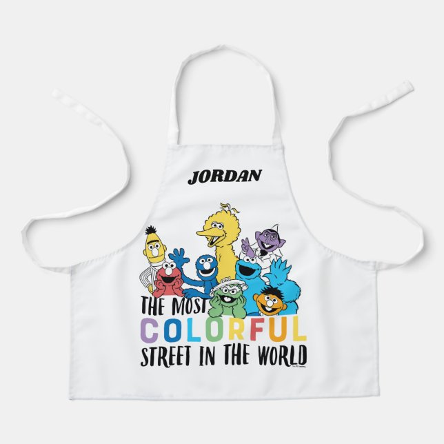 Sesamstraße | Die farbenfrohe Straße Schürze (Vorderseite)