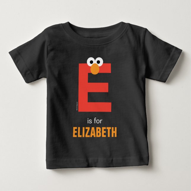 Sesamstraße | E ist für Elmo Baby T-shirt (Vorderseite)
