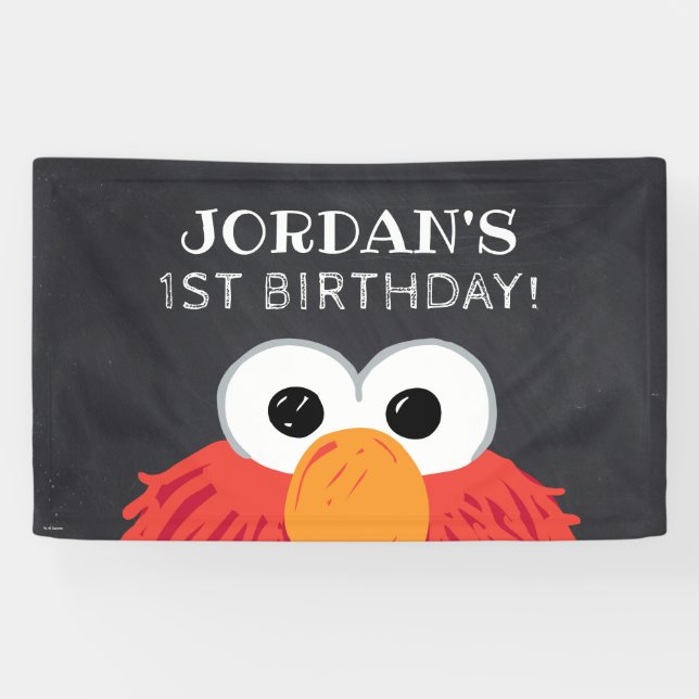 Sesamstraße | Elmo Birthday Chalkboard Banner (Horizontal)