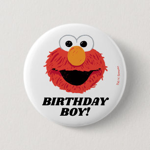 Sesamstraße   Elmo Birthday Chalkboard Boy Button