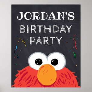 Sesamstraße Elmo Birthday Chalkboard Poster
