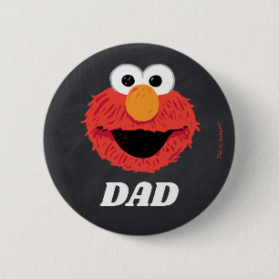 Sesamstraße   Elmo Birthday Chalkboard Vater Button