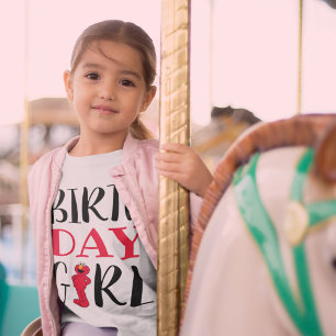 Sesamstraße Elmo- Birthday Girl Baby T-shirt