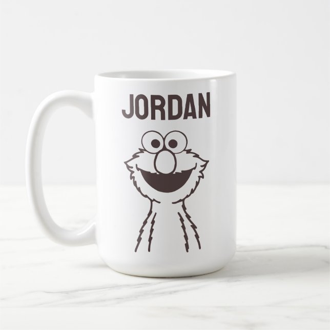 Sesamstraße | Elmo Bright | Name hinzufügen Kaffeetasse (Links)