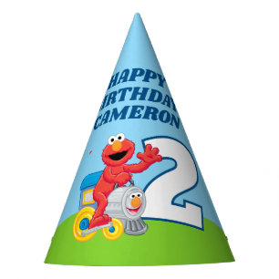 Sesamstraße Elmo Chugga Chugga Zwei Zwei Geburtsta Partyhütchen