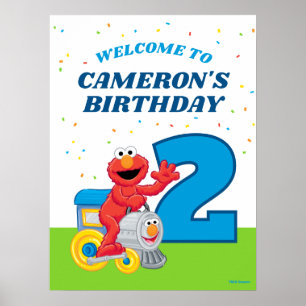 Sesamstraße Elmo Chugga Chugga Zwei Zwei Geburtsta Poster