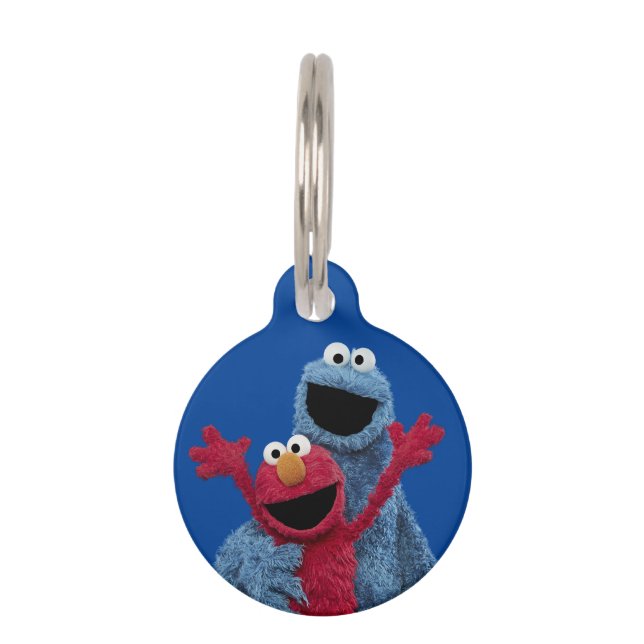 Sesamstraße | Elmo & Cookie Monster Haustiermarke (Vorderseite)