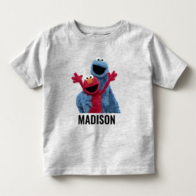 Sesamstraße | Elmo & Cookie Monster Kleinkind T-shirt (Vorderseite)