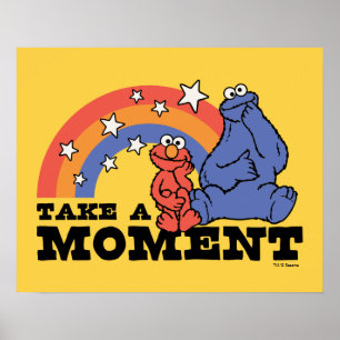 Sesamstraße Elmo & Cookie Nehmen Sie einen Momen Poster