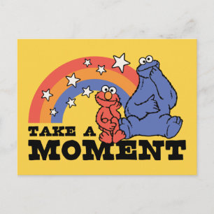 Sesamstraße Elmo & Cookie Nehmen Sie einen Momen Postkarte