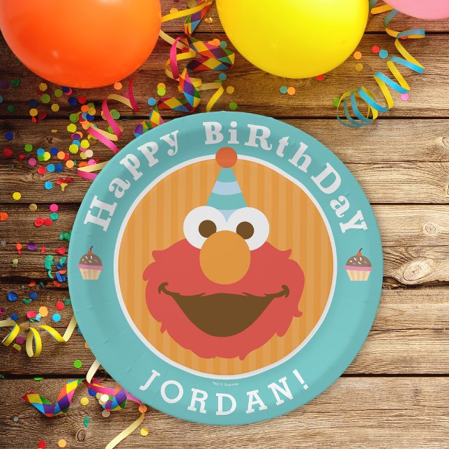 Sesamstraße | Elmo - Cupcake & Confetti Geburtstag Pappteller (Von Creator hochgeladen)