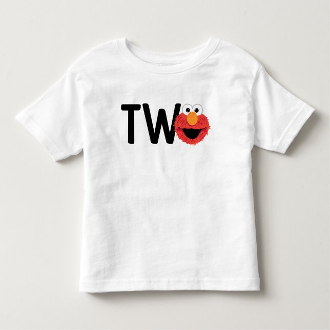 Sesamstraße | Elmo Face I'm Two Birthday Kleinkind T-shirt (Vorderseite)