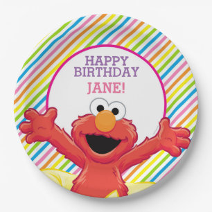 Sesamstraße   Elmo Girl's Birthday Pappteller