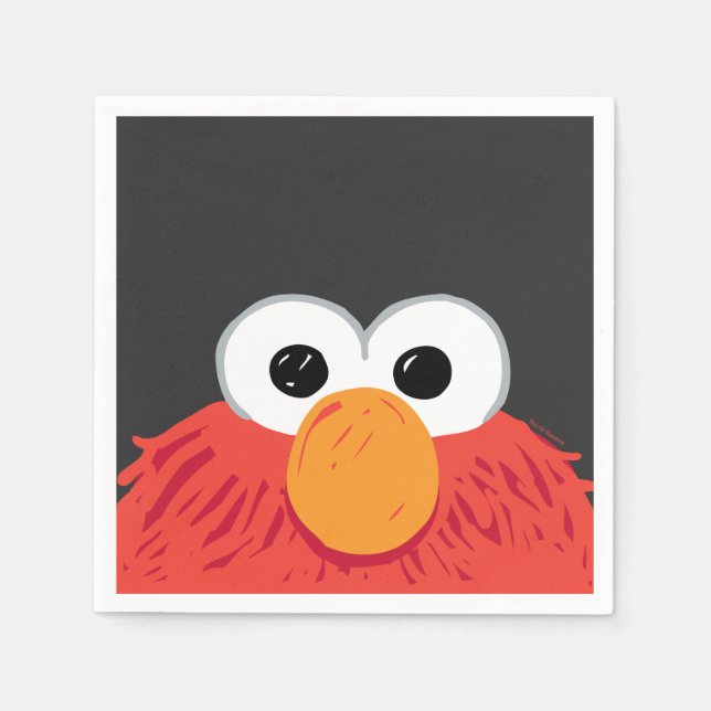 Sesamstraße | Elmo großes Gesicht Serviette (Vorderseite)