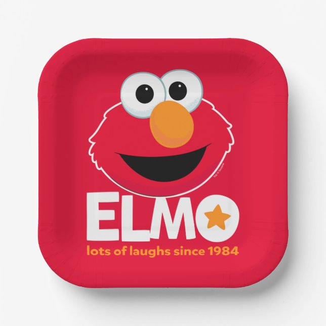Sesamstraße | Elmo Lots of Laughs Seit 1984 Pappteller (Vorderseite)