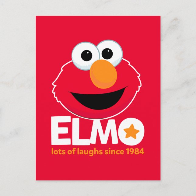 Sesamstraße | Elmo Lots of Laughs Seit 1984 Postkarte (Vorderseite)