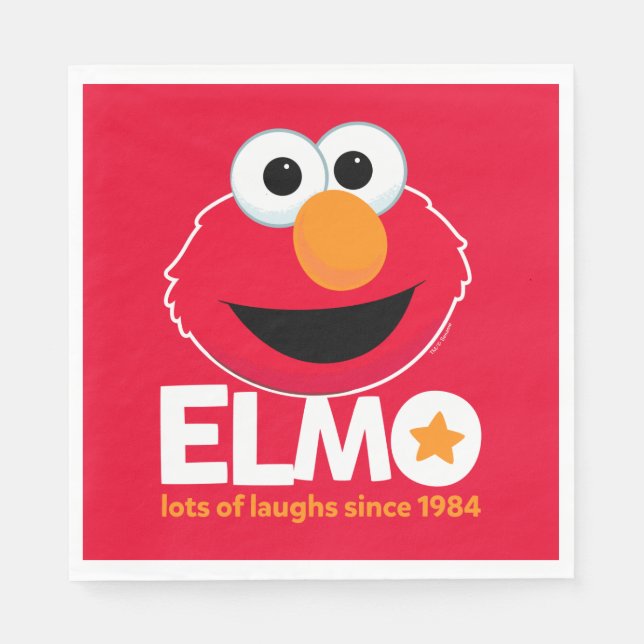 Sesamstraße | Elmo Lots of Laughs Seit 1984 Serviette (Vorderseite)
