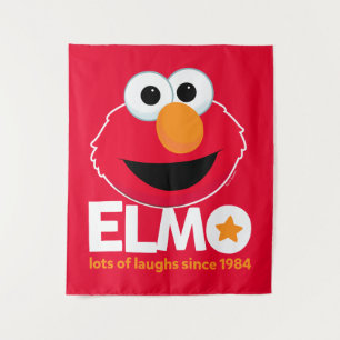 Sesamstraße Elmo Lots of Laughs Seit 1984 Wandteppich