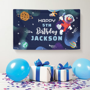 Sesamstraße Elmo Outer Space Happy Birthday Banner