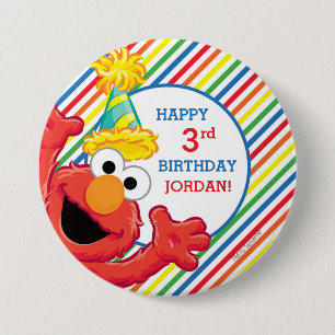 Sesamstraße Elmo — Rainbow Birthday Button