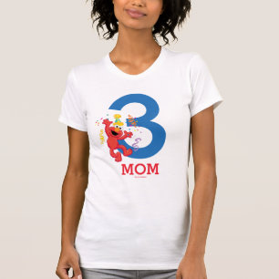 Sesamstraße   Elmo - Rainbow Birthday Mama T-Shirt