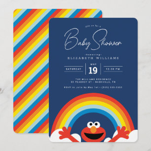 Sesamstraße Elmo Rainbow Boy Baby Shower Einladung