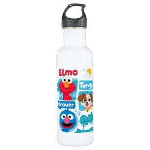 Sesamstraße   Elmo, Tango, & Grover Park Graphic Edelstahlflasche