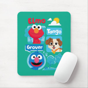 Sesamstraße   Elmo, Tango, & Grover Park Graphic Mousepad
