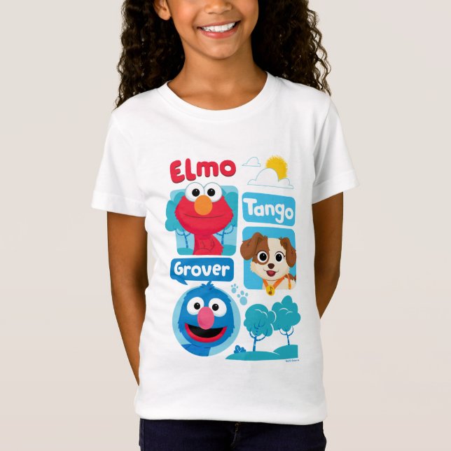 Sesamstraße | Elmo, Tango, & Grover Park Graphic T-Shirt (Vorderseite)