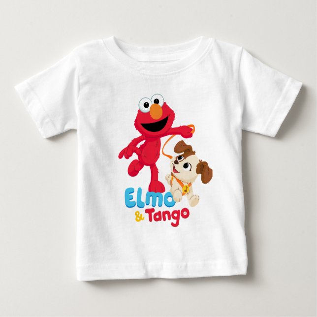 Sesamstraße | Elmo & Tango Running Baby T-shirt (Vorderseite)