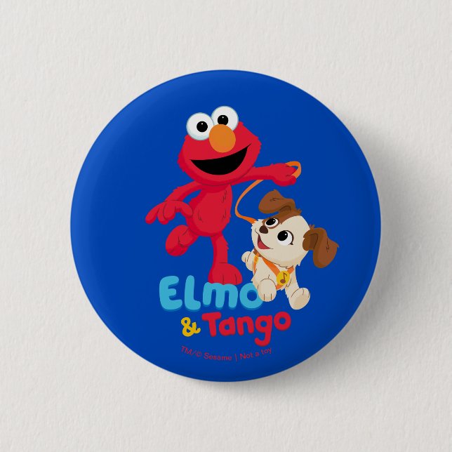Sesamstraße | Elmo & Tango Running Button (Vorderseite)