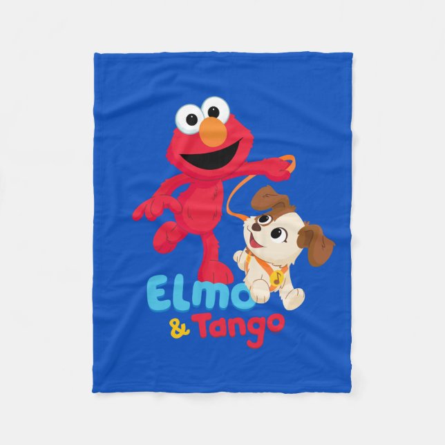 Sesamstraße | Elmo & Tango Running Fleecedecke (Vorderseite)