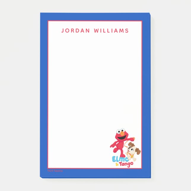 Sesamstraße | Elmo & Tango Running Post-it Klebezettel (Vorderseite)