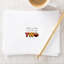 Sesamstraße | Elmo - Zweiter Geburtstag Adressaufkleber