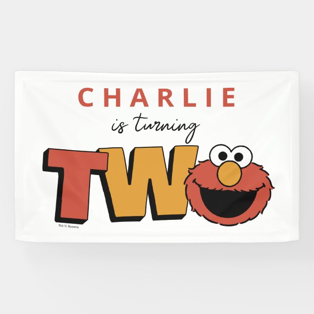 Sesamstraße | Elmo - Zweiter Geburtstag Banner (Horizontal)