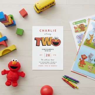 Sesamstraße | Elmo - Zweiter Geburtstag Einladung