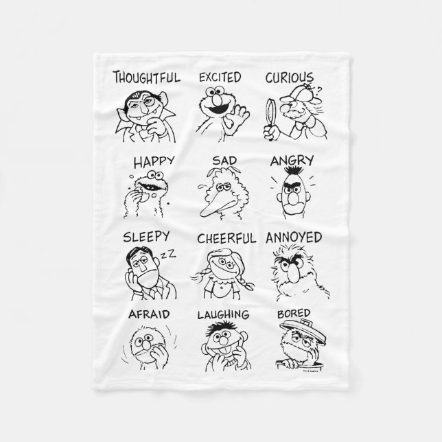 Sesamstraße | Emotionen und Gefühle Fleecedecke (Vorderseite)