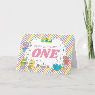 Sesamstraße   Erstgeburtstag gestrichen Karte